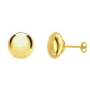 【送料無料】ジュエリー アクセサリー トックイエローゴールドボタントーンイヤリングtoc 9ct oro giallo 8mm bottone orecchini a perno con farfalla posteriore