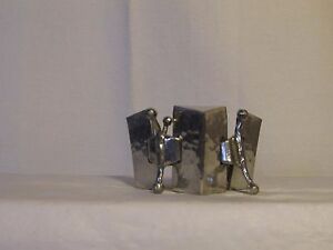 【送料無料】ジュエリー・アクセサリー ブレスレットヴィンテージモダニズムエンメタールアルジェンテマルテレbracelet vintage moderniste en metal argente ou martele