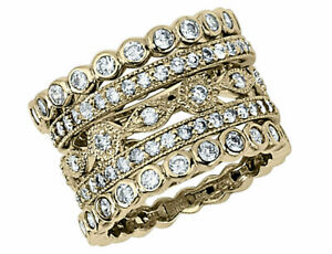 【送料無料】ジュエリー・アクセサリー ジルコンキュービックエタニティセットスターリングシルバーリングzircone cubico eternity 5 set anello in argento sterling(4)