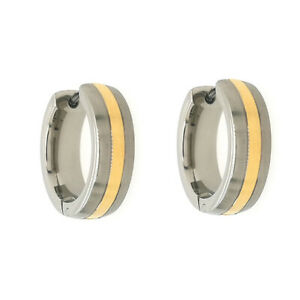 楽天hokushin【送料無料】ジュエリー・アクセサリー ツートンチタニウムジッパークレオレンオーリンジoohringe cernieracreolen al titanio bicolore o12mm 90044