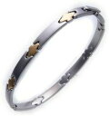 【送料無料】ジュエリー・アクセサリー コリアーソリッドスチールチェーンステンレスネックレスcollier in acciaio massiccio 42 cm catena in acciaio bicolore in acciaio inox collana da donna(4)