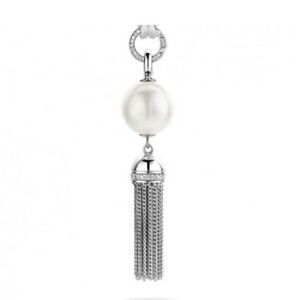 ジュエリー・アクセサリー コード£スターリングシルバーパールタスルペンダントnuovo genuineti sento sterling silver pearl e tassle pendant su cord 6643pw £ 135