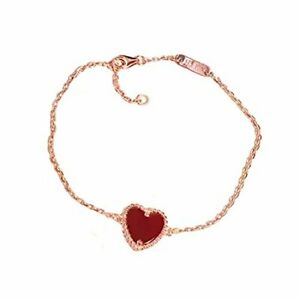 ジュエリー・アクセサリー シルバースターリングサルドニックスハートブレスレットラブベストdonna 925 argento sterling sardonyx cuore braccialetto love miglior regalo per