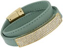 yzWG[EANZT[ XtXL[BIXJC~gU[S[hbLuXbgswarovski vio cielo verde menta pelle bracciale placcato oro per donna 5120641