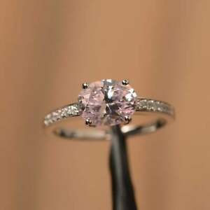 【送料無料】ジュエリー・アクセサリー カットオーバルピンクジルコニスターリングシルバーリングエンゲージリングtaglio rosa ovale zirconi anello argento sterling fidanzamento anelli per donna