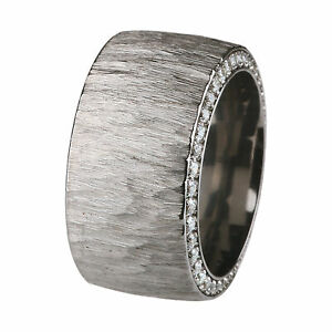 【送料無料】ジュエリー・アクセサリー ポリッシュステンレスミリメートルデザインリングジルコンdesign serio anello r242 wh zirconi bianchi in acciaio inox levigato 13 mm 4865