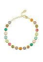 【送料無料】ジュエリー・アクセサリー マルチカラージェムストーンブレスレットゴールドライトリンクシルバーmulti colore gemstone bracciale oro dichiarazione collegamento luminosi audace argento re