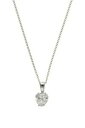 【送料無料】ジュエリー・アクセサリー ホワイトゴールドゴールドジルコニペンダントアンドチェーン9ct oro bianco oro 6mm cuore zirconi ciondolo e catena