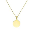 9ct gold round engravable tag collana 16 20 pollici iniziali nomeゴールドラウンドタグネックレスインチ※注意※NYからの配送になりますので2週間前後お時間をいただきます。人気の...