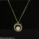 【送料無料】ジュエリー・アクセサリー ゴールドイエローネックレスサークルペンダントセントラルパール9ct oro giallo collana e cerchio ciondolo con un perle centrale(4)