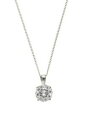 【送料無料】ジュエリー・アクセサリー ホワイトゴールドジルコニペンダントチェーン9ct oro bianco oro 6mm zirconi ciondolo e catena