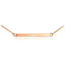 【送料無料】ジュエリー・アクセサリー ゴールドローズストレートネックレスバーアメリカ14k oro rosa dritto orizzontale barretta collana fatti negli usa(4)