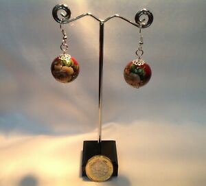 【送料無料】ジュエリー・アクセサリー イヤリングローザフラワーデザインorecchini donna rosso con rosa flower design fatto a ma