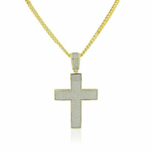 ̵ۥ奨꡼꡼ С󥰥顼ȥ󥹥ڥȥɥ졼ȥҥåץۥåץͥå쥹925 argento sterling color oro trasparente cz grande hiphop croce collana,
