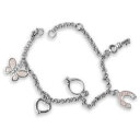 【送料無料】ジュエリー・アクセサリー シルバースターリングポリッシュエナメルブレスレットペンダントargento sterling lucidato smalto braccialetto con ciondolo(4)