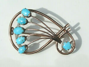 ジュエリー・アクセサリー ベルブロッシュアンシエンヌエンローズアベックターコイズbelle broche ancienne en or rose 14k 5851000 avec turquoise