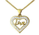 【送料無料】ジュエリー・アクセサリー イエローゴールドラブペンダントセットネックレスバッグ9ct oro giallo love cz gemma set ciondolo 18 collana sacchetto regalo