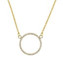 【送料無料】ジュエリー・アクセサリー サークルオブラブネックレスイエローゴールド050 ctw circle of love collana in 14k oro giallo 17cm