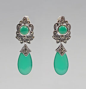 【送料無料】ジュエリー・アクセサリー シルバーグリューナハトマルカーシットオーリンジ9927599 925 argento grunachatmarkasitohrringe l4, 5cm