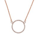 【送料無料】ジュエリー・アクセサリー サークルオブラブネックレスローズゴールド050 ctw circle of love collana in 14k oro rosa 17cm