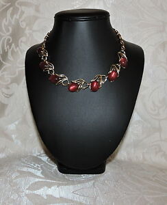 【送料無料】ジュエリー・アクセサリー リズナーヴィンテージチョーカーアメリカンゴールドルビーレッドトーンgirocollo vintage lisner bigiotteria americana tono oro e rosso rubino c195060