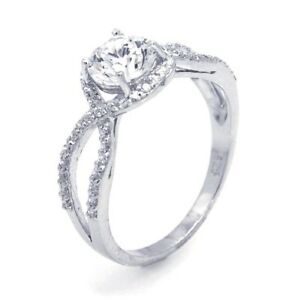 【送料無料】ジュエリー・アクセサリー シルバースターリングジルコニリングブリリアントカットargento sterling intrecciato zirconi anello w 7 mm 125 kt brillante taglio