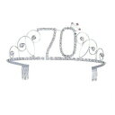 【送料無料】ジュエリー アクセサリー ティアリスタルラインストーンクラウンnuova inserzionefrcolor 70th birthday tiara crystal rhinestone women 70th birthday crown with