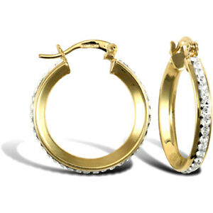 ̵ۥ奨꡼꡼ 奨륳ɥ󥴡ɥꥹ륨˥ƥաץjewelco london 9ct oro cristallo eternity 3mm orecchini a cerchio 21mm