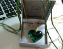 yzWG[EANZT[ bL`F[{bNrbOn[gO[lalique grande cuore fab verde con catena placcata e barra multifunzione