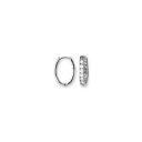 【送料無料】ジュエリー・アクセサリー ホワイトゴールドジルコニオーバルセットタイトイヤリング9ct oro bianco zirconi set ovale stretto orecchini