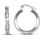【送料無料】ジュエリー・アクセサリー ホワイトゴールドエタニティフープイヤリング9ct oro bianco cz eternity orecchini cerchi 4mm 17mm