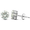 【送料無料】ジュエリー・アクセサリー ホワイトゴールドクローイヤリング9ct oro bianco cz artiglio 6 orecchini solitario, 8mm