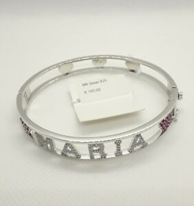 楽天hokushin【送料無料】ジュエリー・アクセサリー シルバーカスタムブレスレットbracciale donna rigido in argento 925 personalizzato nome