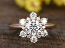 【送料無料】ジュエリー・アクセサリー ニアホワイトカットラウンドグラファセットモイッサニテリング2 kt vicino bianco taglio rotondo graffa set moissanite fidanzamento anello 14k
