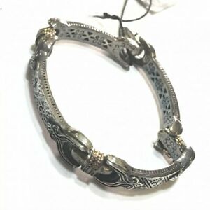 【送料無料】ジュエリー・アクセサリー シルバーセミリジッドブロンズブレスレットbracciale in argento 925 e bronzo semirigido