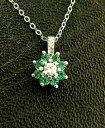 【送料無料】ジュエリー・アクセサリー チェーンホワイトゴールドペンダントciondolo fiore oro bianco completo di catenina con brillante ct07 g color