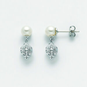 ジュエリー・アクセサリー イヤリングウーマンミルナゴールドブライトパールorecchini donna miluna oro brillante perle per2315 nuovo e originale