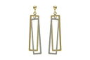 【送料無料】ジュエリー・アクセサリー ゴールドカラードロップイヤリング9ct oro 2 colore orecchini a goccia