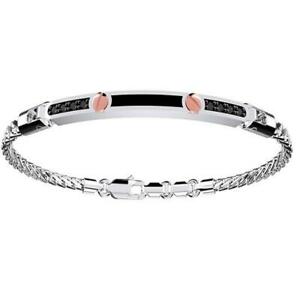 【送料無料】ジュエリー・アクセサリー ザンカンメンズブレスレットホワイトシルバーbracciale zancan uomo exb493rn argento bianco
