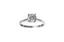 【送料無料】ジュエリー・アクセサリー ジルコンゴールドホワイトゴールドリング9ct oro bianco oro 6mm anello solitario con zirconi