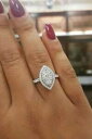 【送料無料】ジュエリー・アクセサリー ホワイトハローモイッサニテゴールドマーキーズ150 kt marquise vicino bianco halo moissanite anello di fidanzamento 10kt oro