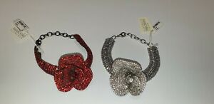 ジュエリー・アクセサリー オリジナルスワロフスキーセントラルピンクブレスレットbracciale con rosa centrale swarovski originali pib0059, pib0063