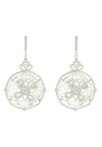 【送料無料】ジュエリー・アクセサリー ラウンドドリームキャッチャーママドロップイヤリングシルバーブライドスターリングrotondo dream catcher mamma perle gemma goccia orecchini sposa argento sterling