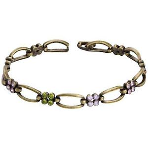 【送料無料】ジュエリー・アクセサリー アナリースゴールドトーンオーバルリンクブレスレットクリスタルannaleece oxidized goldtone oval linked bracelet with crystals
