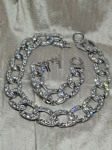 【送料無料】ジュエリー・アクセサリー アレッサンドラリッチクリスタルシルバートーンセットコルドロネックレスマッチングネックレスalessandra ricca ...