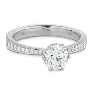 【送料無料】ジュエリー・アクセサリー ラウンドモアッサニテソリッドホワイトゴールド150 kt rotondo certificato moissanite fidanzamento anello 14k solid bianco oro,