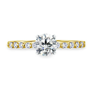 【送料無料】ジュエリー・アクセサリー オリジナルラウンドモイッサニテリングエンゲージメントソリッドゴールデンイエロー068 kt rotondo originale moissanite fidanzamento anello 14k solid giallo dorato