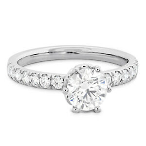 【送料無料】ジュエリー・アクセサリー ラウンドモアッサニテソリッドホワイトゴールド120 kt rotondo certificato moissanite fidanzamento anello 14k solid oro bianco