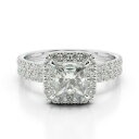 【送料無料】ジュエリー・アクセサリー プリンセスリアルモイッサニテソリッドホワイトゴールド168 kt principessa vero moissanite ...