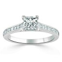 【送料無料】ジュエリー・アクセサリー プリンセスモイッサニテホワイトゴールドサイズ175 kt principessa moissanite fidanzamento fede nuziale 14k oro bianco size 5 6